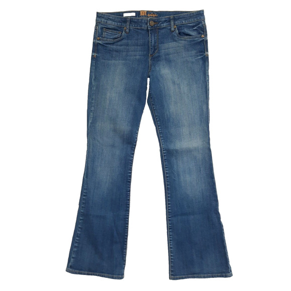 Kut From The Kloth Farrah Baby Bootcut Jeans Medium Wash Sz 12 34 x 32 KP697MB4 - Picture 1 of 12
